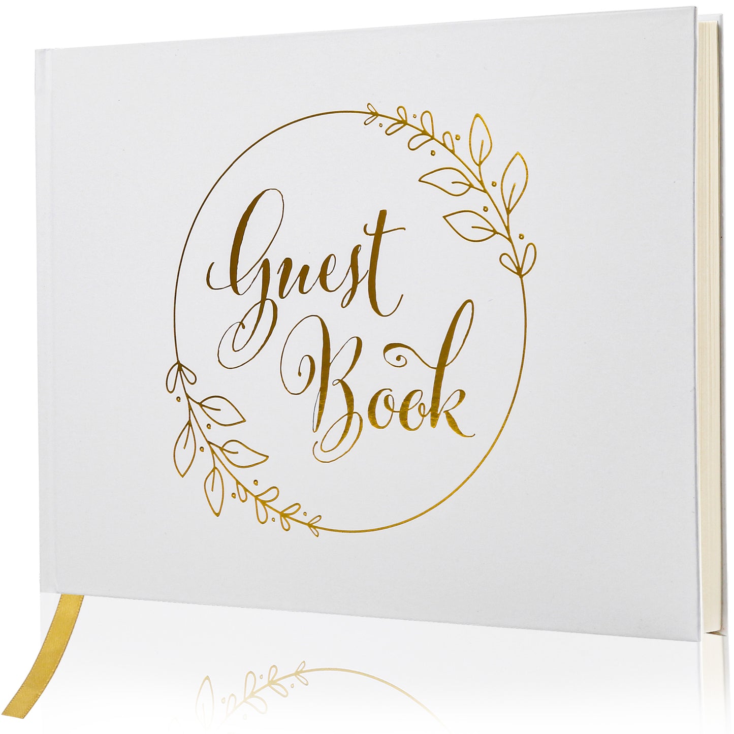 LotFancy Wedding Guest Book, 10x8’’ Sign in Book