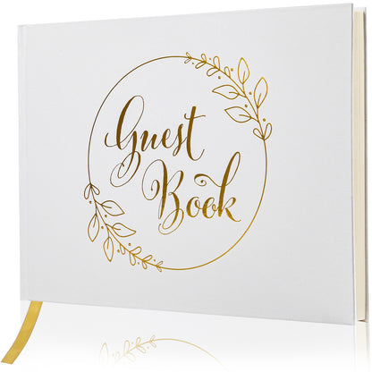 LotFancy Wedding Guest Book, 10x8’’ Sign in Book