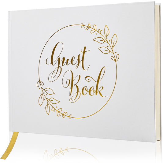 LotFancy Wedding Guest Book, 10x8’’ Sign in Book