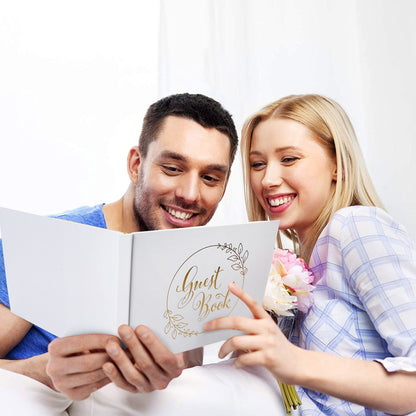 LotFancy Wedding Guest Book, 10x8’’ Sign in Book