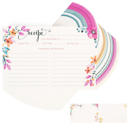 LotFancy 60 Count Recipe Cards, 4x6 in, Double Sided, Blank Recipe Cardstock