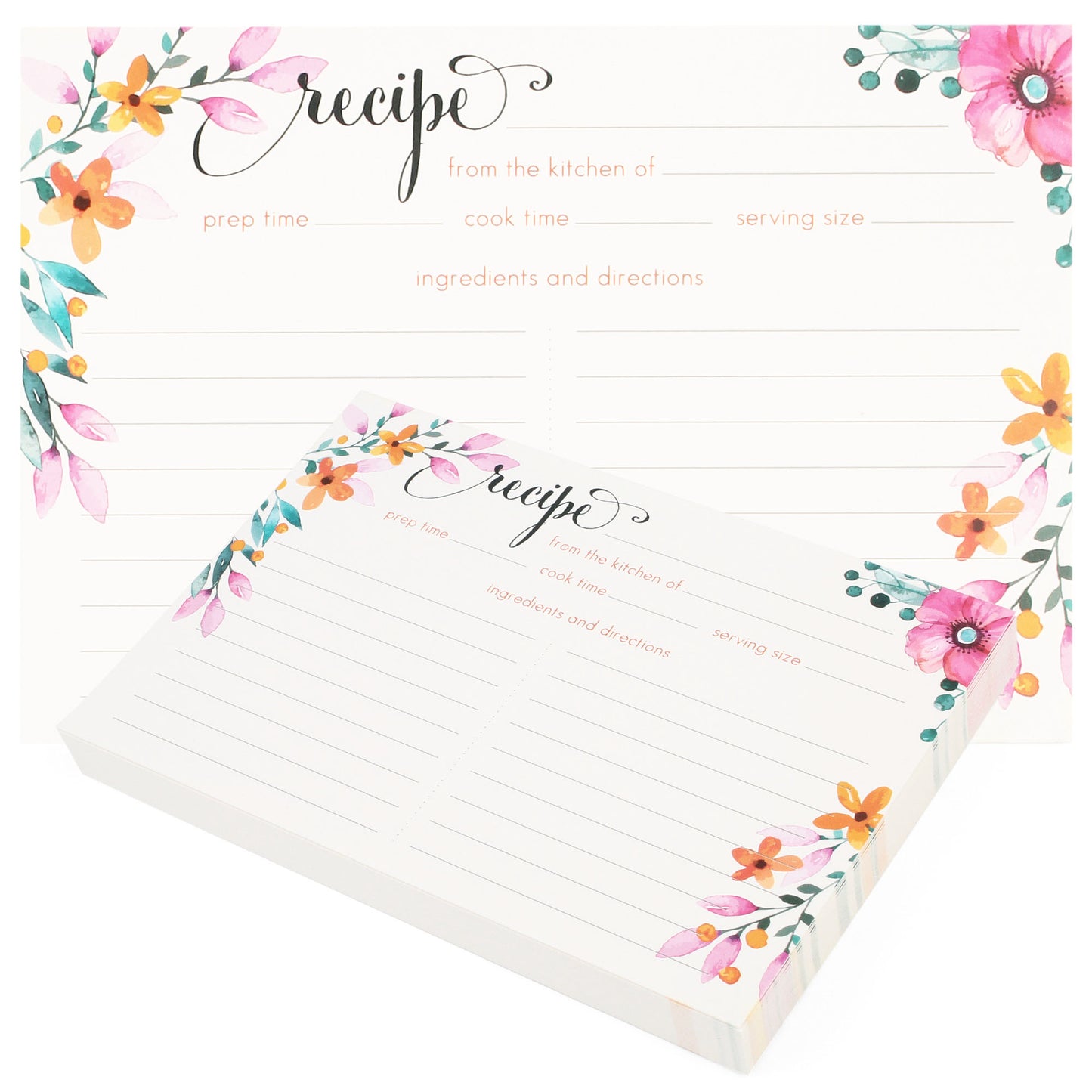 LotFancy 60 Count Recipe Cards, 4x6 in, Double Sided, Blank Recipe Cardstock