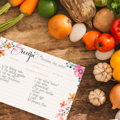 LotFancy 60 Count Recipe Cards, 4x6 in, Double Sided, Blank Recipe Cardstock