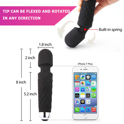 LotFancy Wand Massager for Women, Rechargeable Handheld Massager for Neck Shoulder Back