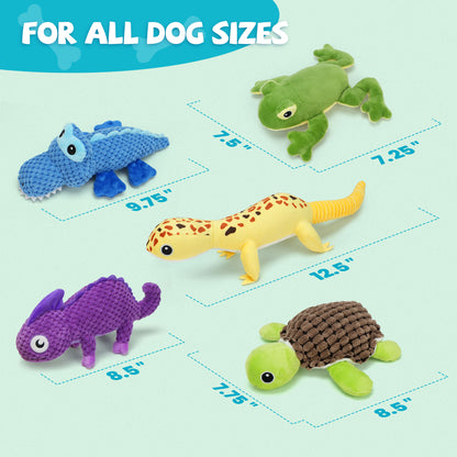 Prime Pets Dog Squeaky Toy, 5pcs Assortment Pet Toys, Plush Dog Chew Toys for Small Medium Large Dog