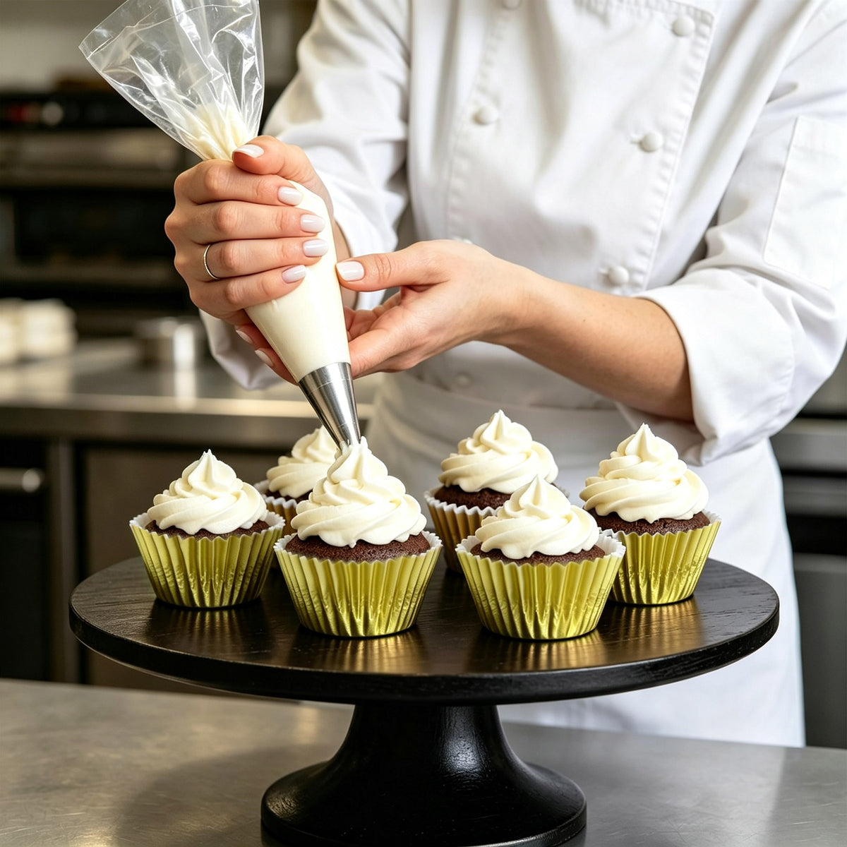 LotFancy 500Pcs Gold Foil Cupcake Liners, Standard Muffin Baking Cups, Greaseproof Cupcake Wrappers