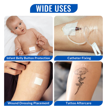 LotFancy Tattoo Aftercare Bandage, 10" x 2 Yards, Clear Waterproof Film Dressing for Tattoo Supplies