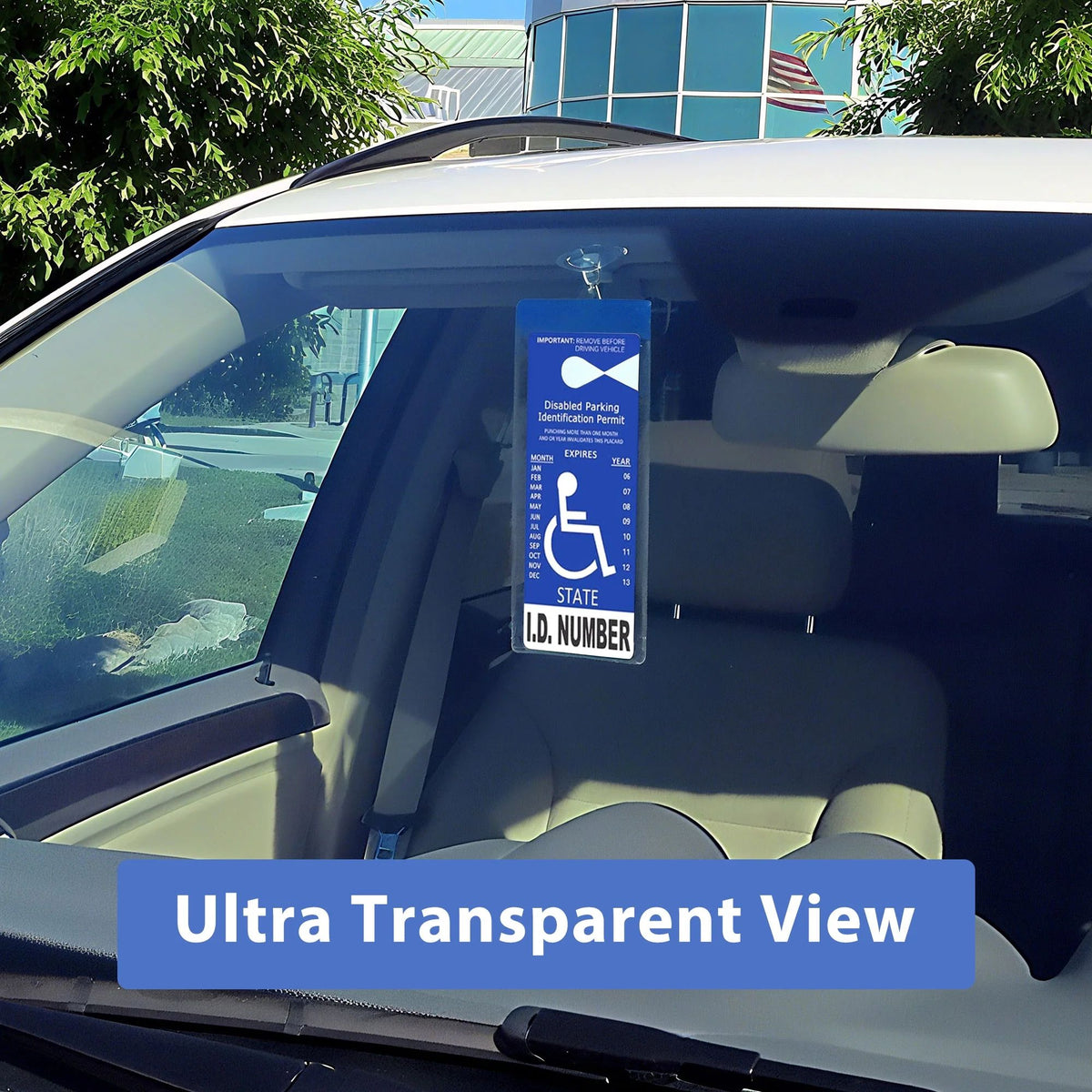 LotFancy 4 Pcs Handicap Parking Permit Placard Holder, 10.6x5 in