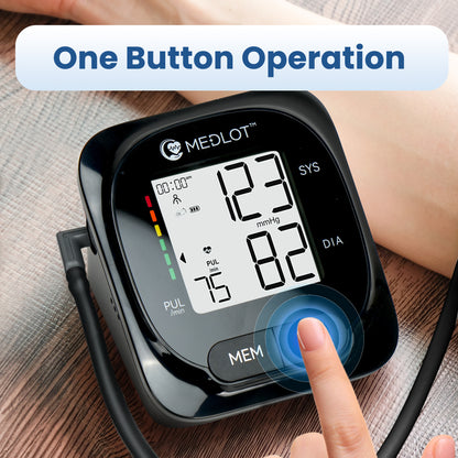 Upper Arm Blood Pressure Monitor for Home Use, Automatic BP Cuff (8.6”-16.5”), Digital Blood Pressure Machine with 2 Power Supply Modes, 2 Users, 150 Reading Memory
