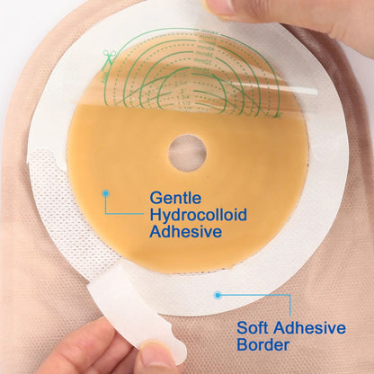 LotFancy Colostomy Bags, 10Pcs One Piece Drainable Pouches for Ostomy Colostomy Ileostomy Stoma Care