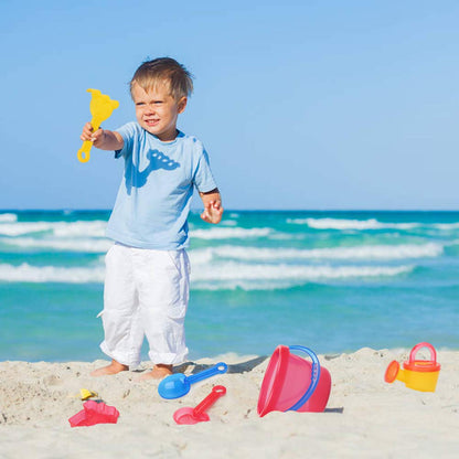 LotFancy Beach Toy Set, Sand Toy for Toddlers, Beach Bucket with Sand Sifter Cover, Shovel, Star Mold, Rake, Watering Can and Sifter Shovel Tool Kit for Kids Outdoor Toys