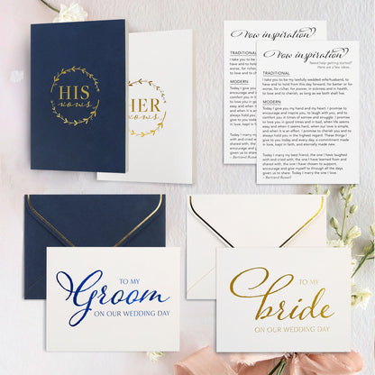 LotFancy Wedding Vow Book for Her & Him, Wedding Essentials, Wedding Registry Ideas,Ceremony Vows
