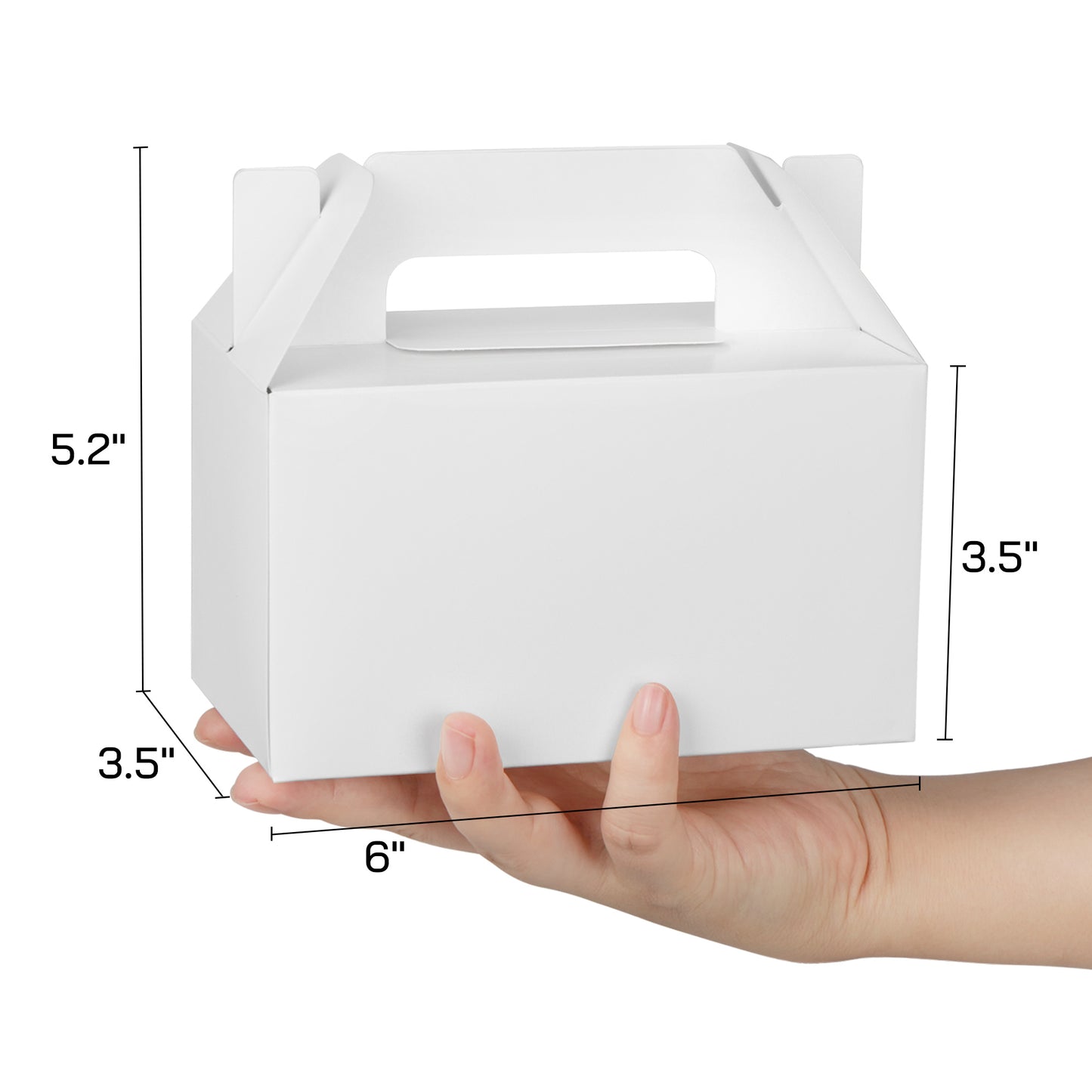 LotFancy White Party Favor Gift Boxes, 6x3.5x3.5 in, Cardstock, White, 24 Pack