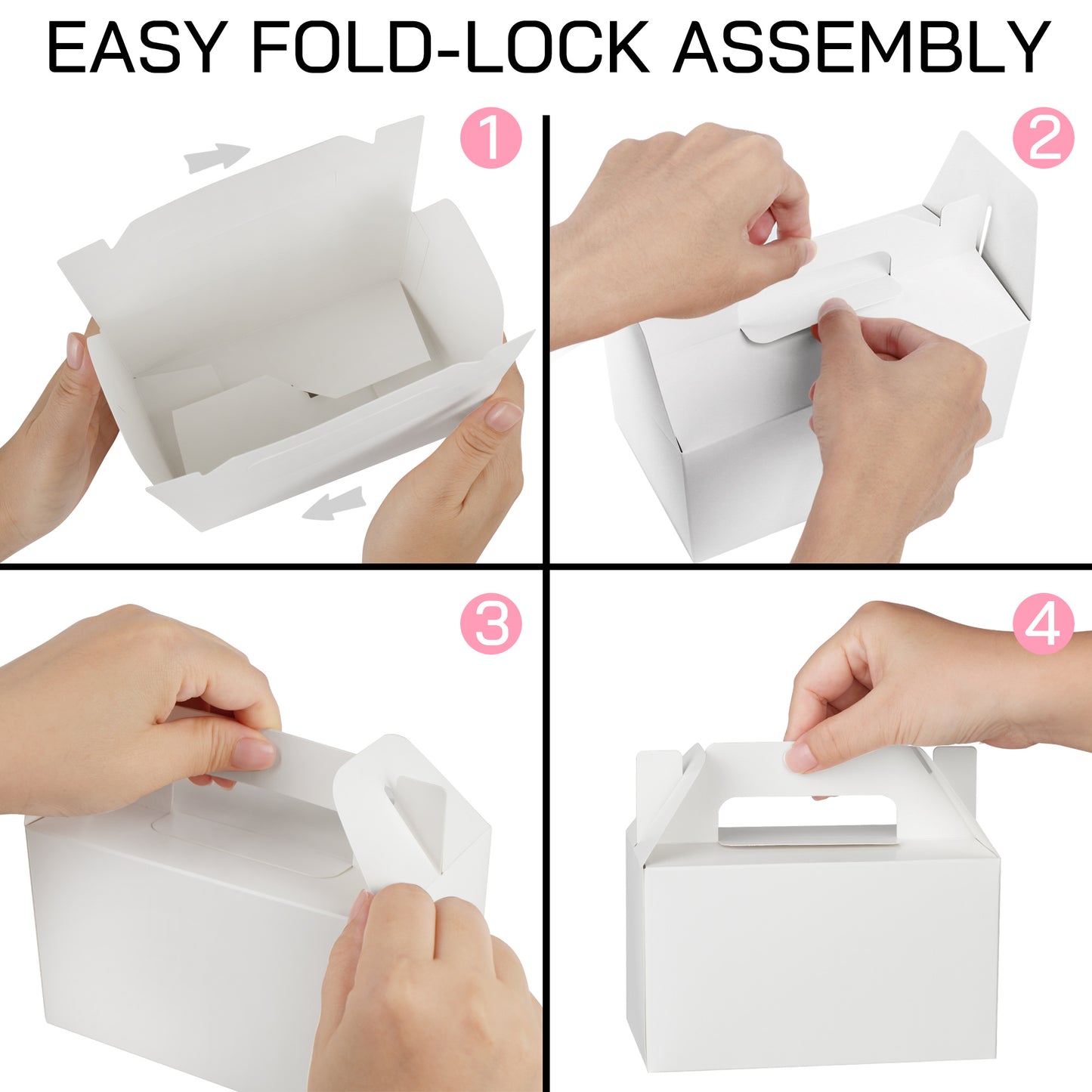 LotFancy White Party Favor Gift Boxes, 6x3.5x3.5 in, Cardstock, White, 24 Pack