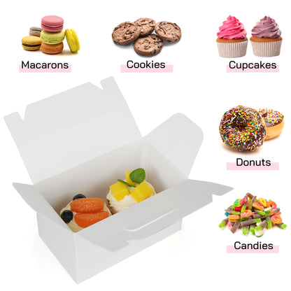 LotFancy White Party Favor Gift Boxes, 6x3.5x3.5 in, Cardstock, White, 24 Pack