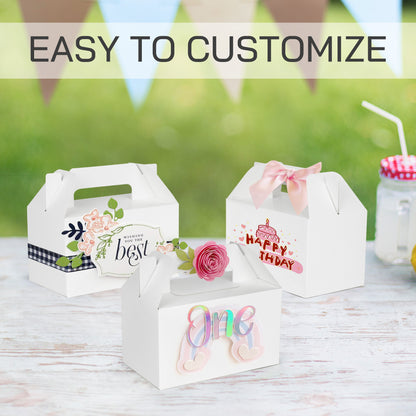 LotFancy White Party Favor Gift Boxes, 6x3.5x3.5 in, Cardstock, White, 24 Pack
