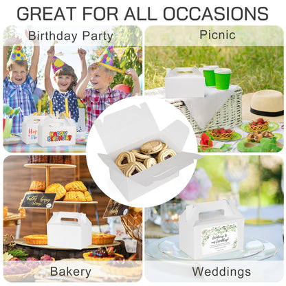 LotFancy White Party Favor Gift Boxes, 6x3.5x3.5 in, Cardstock, White, 24 Pack