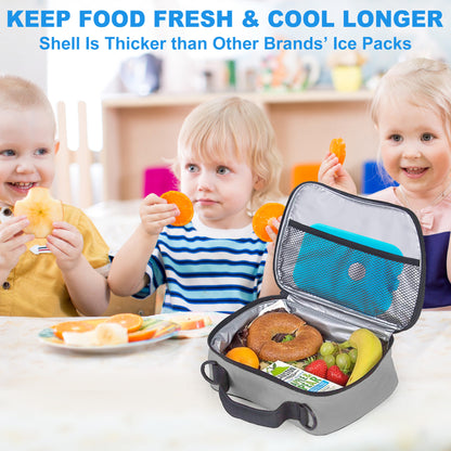 LotFancy 6 Ice Packs for Cooler and Lunch Box, Reusable Freezer Packs