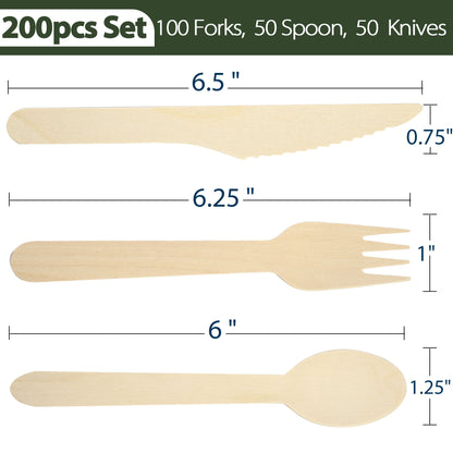 LotFancy Wooden Spoons, Disposable Tasting Sampling Spoons with Concave Tip, Biodegradable and Compostable