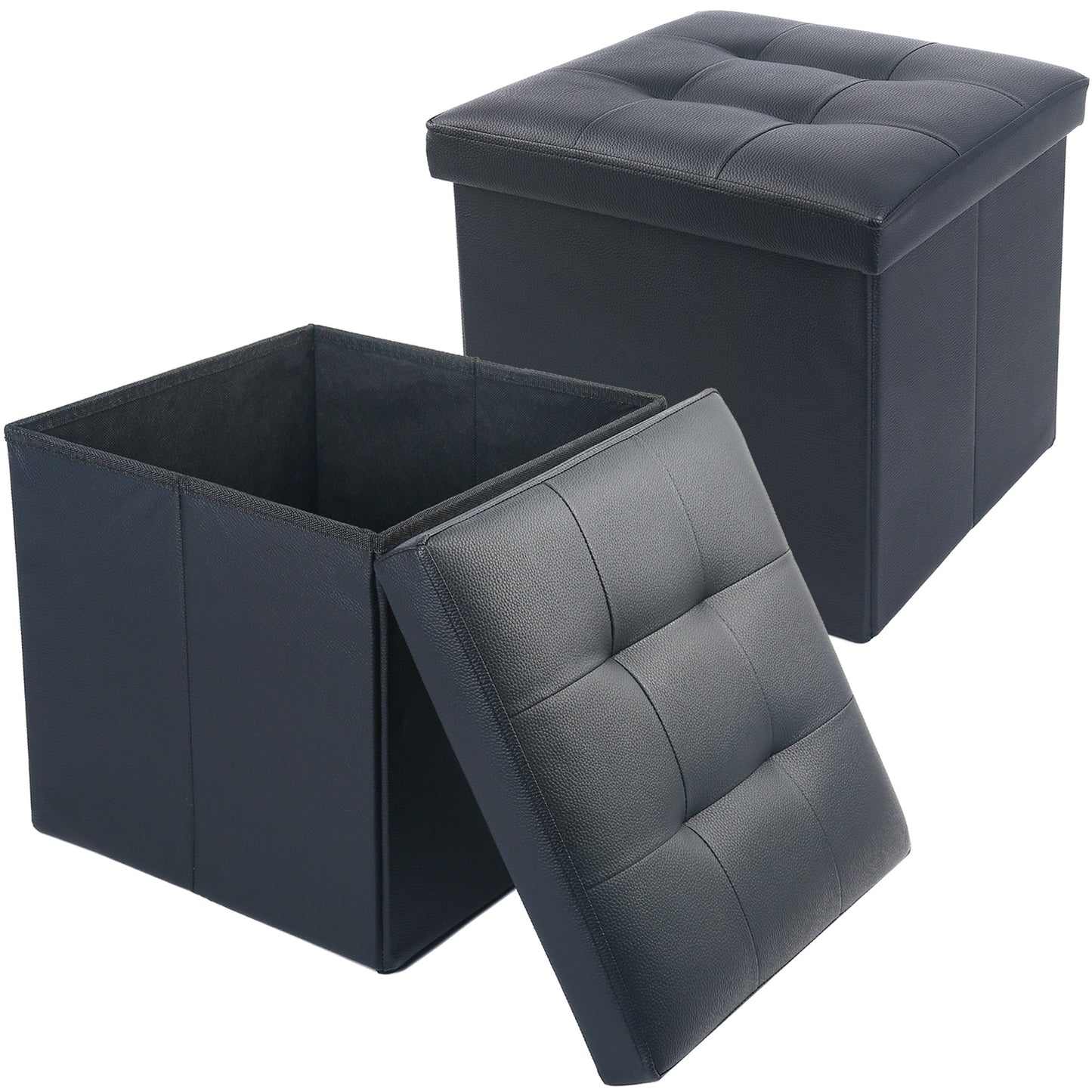 LotFancy Storage Ottoman Cube Bench