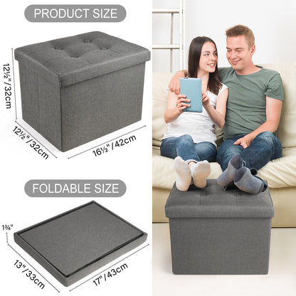 LotFancy Storage Ottoman Cube Bench