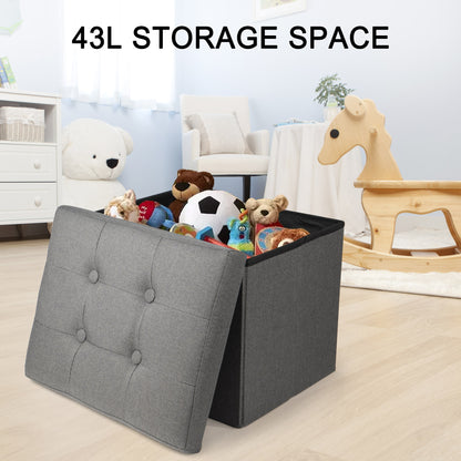 LotFancy Storage Ottoman Cube Bench