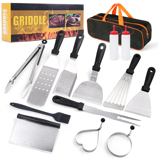 Griddle Accessories Kit Stainless Steel BBQ Barbecue Tools Set