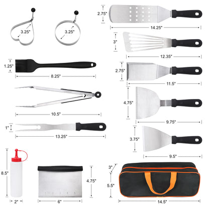 LotFancy Griddle Accessories Kit, 14 Pcs Grill Accessories Set for Blackstone and Camp Chef