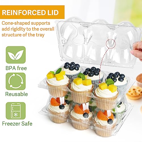 LotFancy Cupcake Containers 6 Count