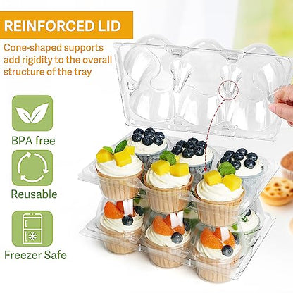 LotFancy Cupcake Containers 6 Count