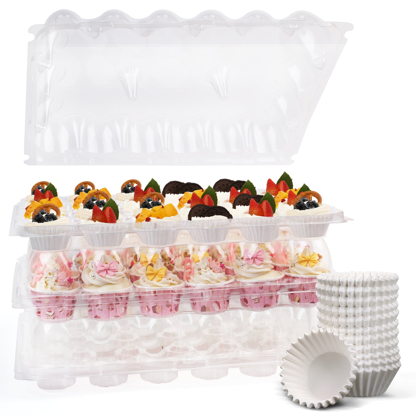 LotFancy 24 Count Cupcake Containers