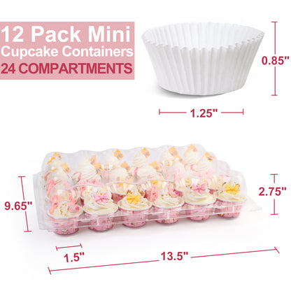 LotFancy 24 Count Cupcake Containers