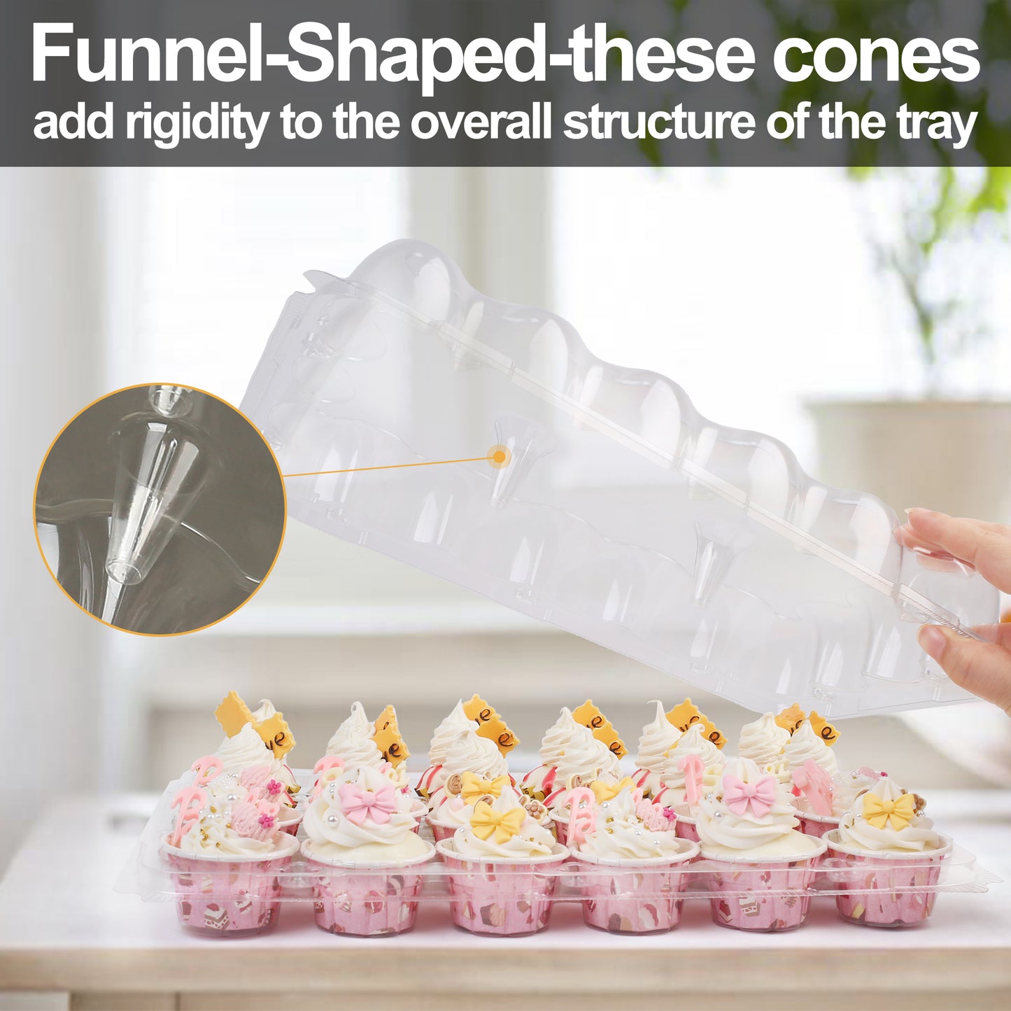 LotFancy 24 Count Cupcake Containers