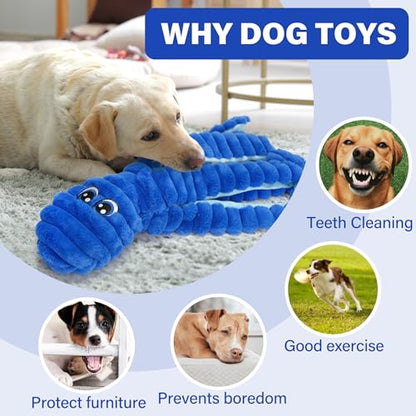 Prime Pets 27" Extra Large Octopus Dog Toy, Crinkle Squeaky Dog Toy for Small Medium Large Dogs