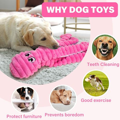 Prime Pets 27" Extra Large Octopus Dog Toy, Crinkle Squeaky Dog Toy for Small Medium Large Dogs
