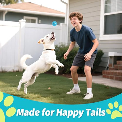 Prime Pets Tennis Balls for Dogs, Squeaky Dog Toy, Interactive Pet Fetch Ball for Medium and Large Dogs, Squeaky Dog Toys