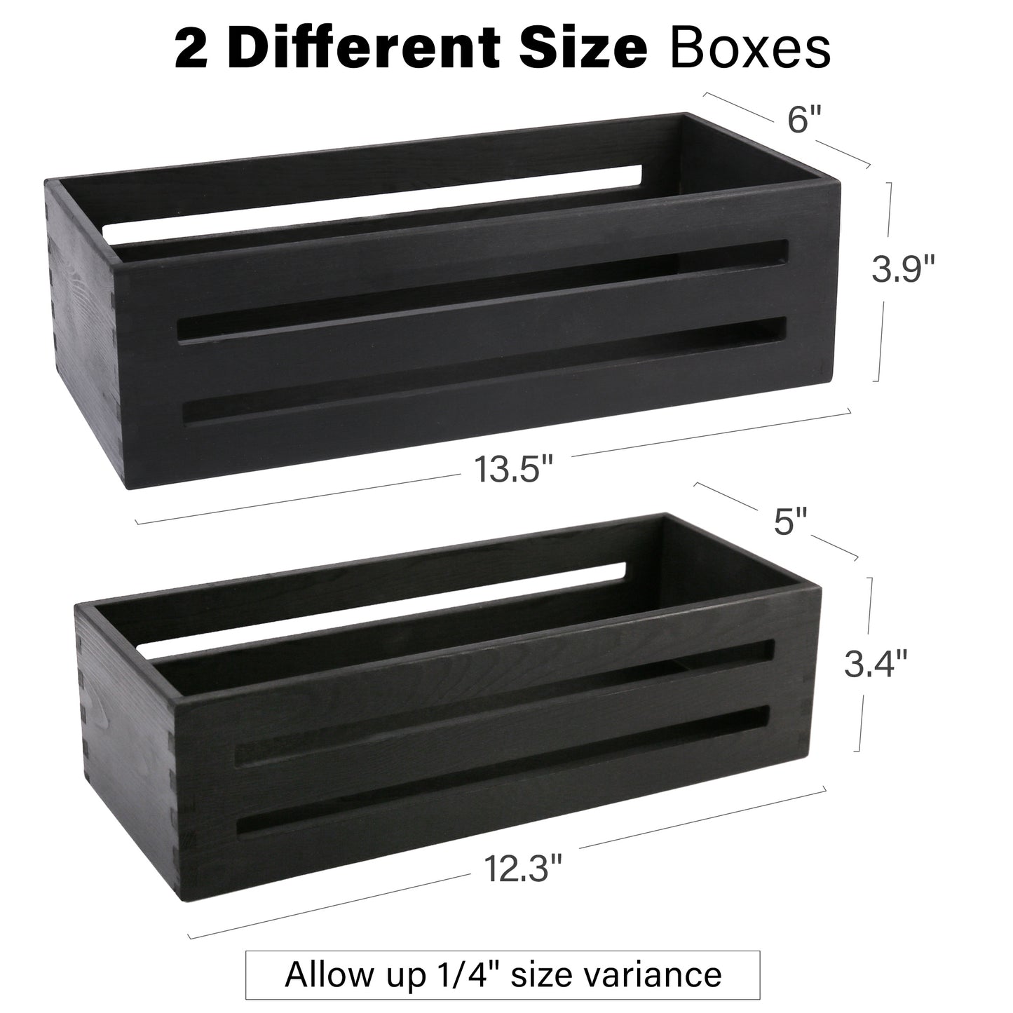 LotFancy Bathroom Decor Box, 2 Pack Wooden Toilet Paper Holder WMT