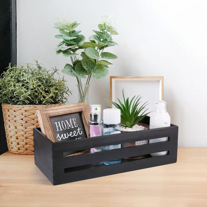 LotFancy Bathroom Decor Box, 2 Pack Wooden Toilet Paper Holder WMT