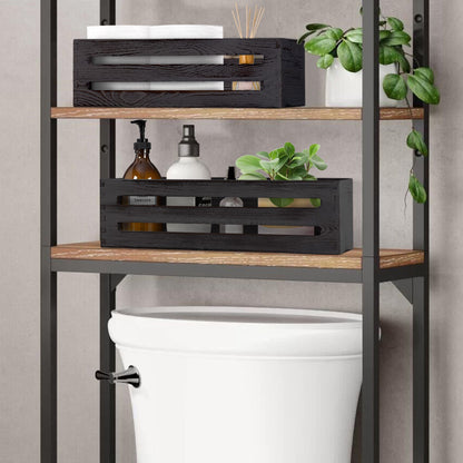 LotFancy Bathroom Decor Box, 2 Pack Wooden Toilet Paper Holder WMT