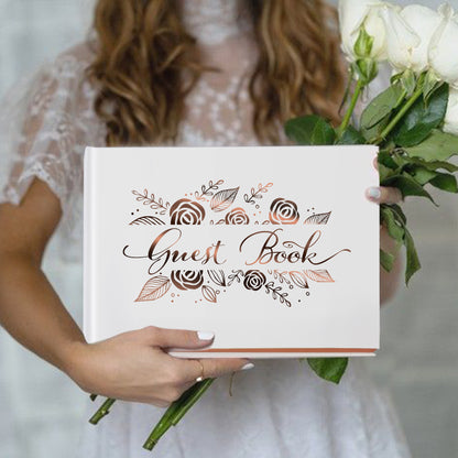 LotFancy Wedding Guest Book, 10x8’’ Sign in Book