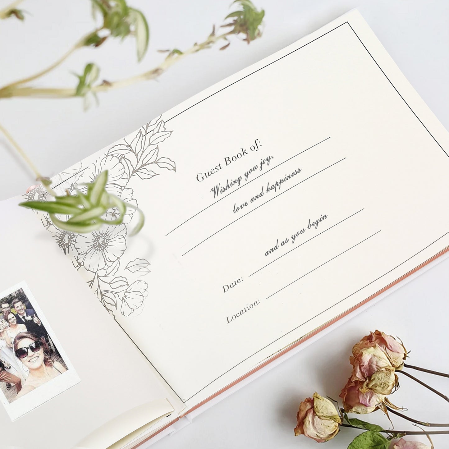 LotFancy Wedding Guest Book, 10x8’’ Sign in Book