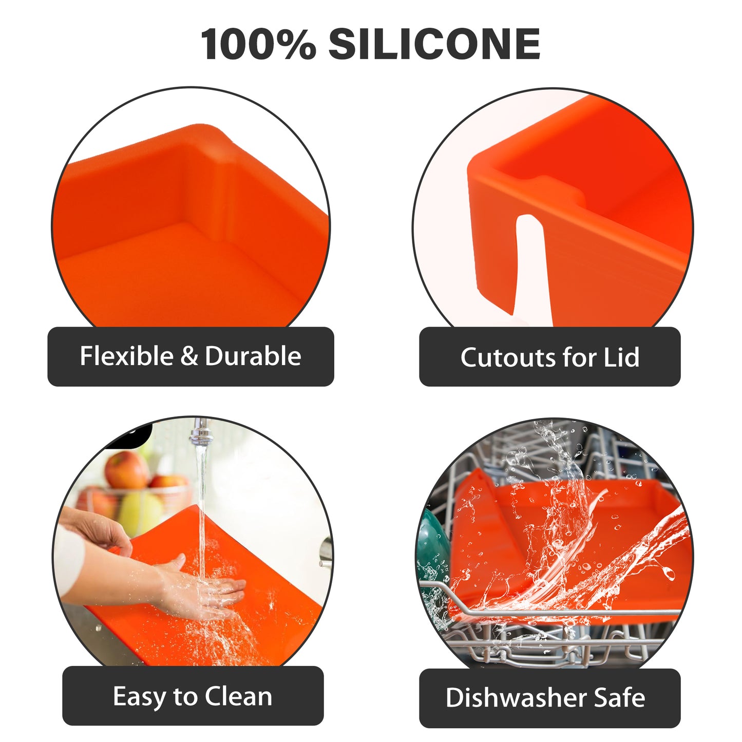 LotFancy 28in Silicone Griddle Mat for Blackstone, Heavy Duty Food Grade Full Coverage Griddle Cover