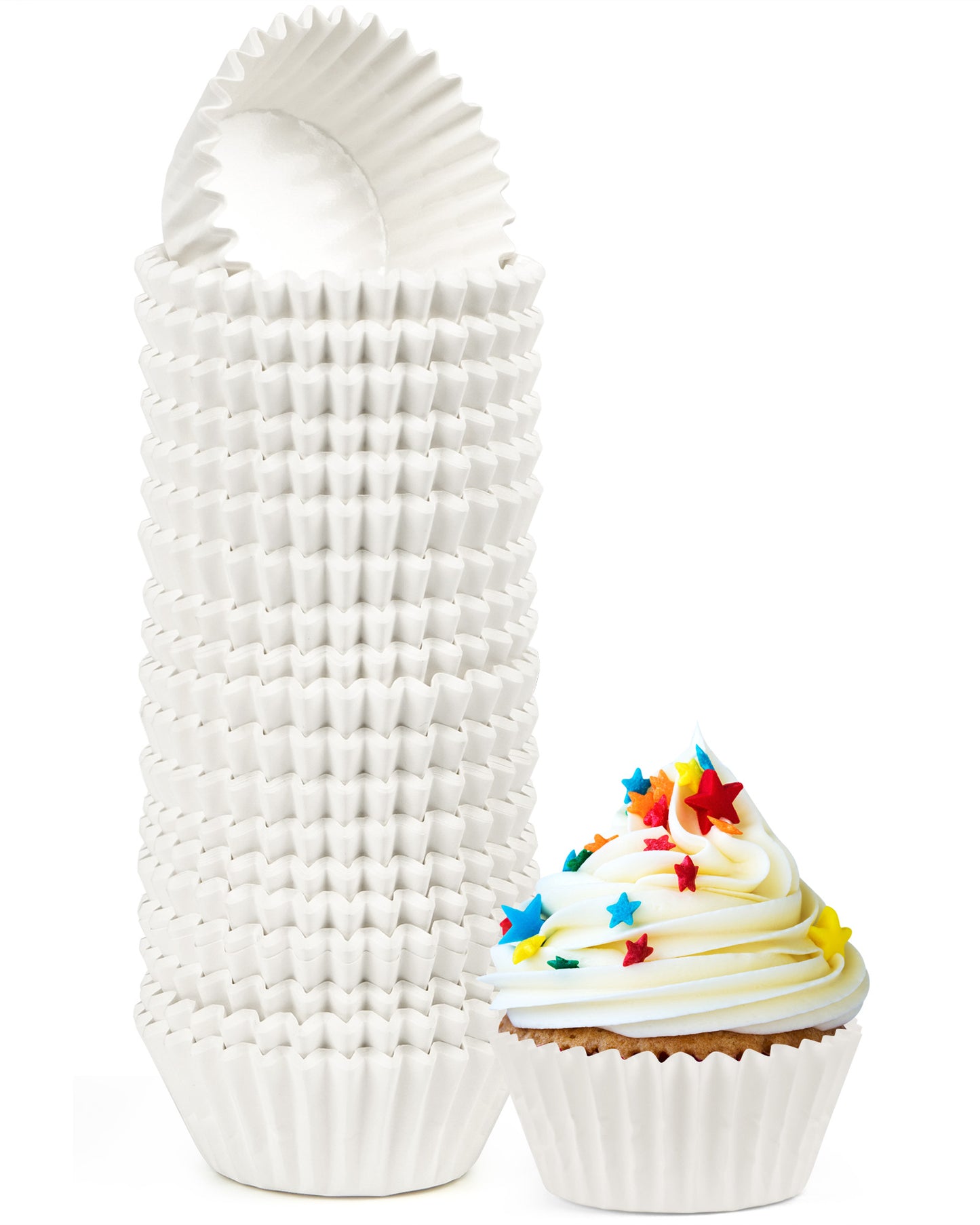 LotFancy 200 Pcs Grease-Resistant Cupcake Liners, Muffin Liners, Heavy Duty Coated Paper Baking Cups