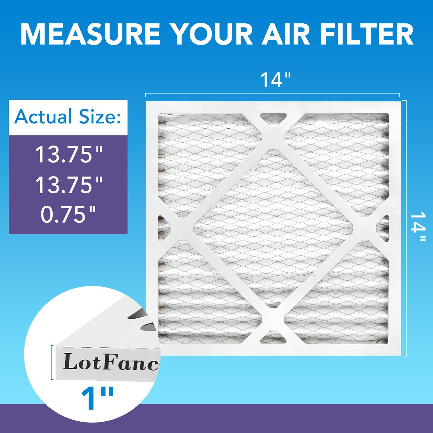 LotFancy 12x12x1 Air Filters, 4 Pack, MERV 11 Pleated HVAC AC Furnace Filters