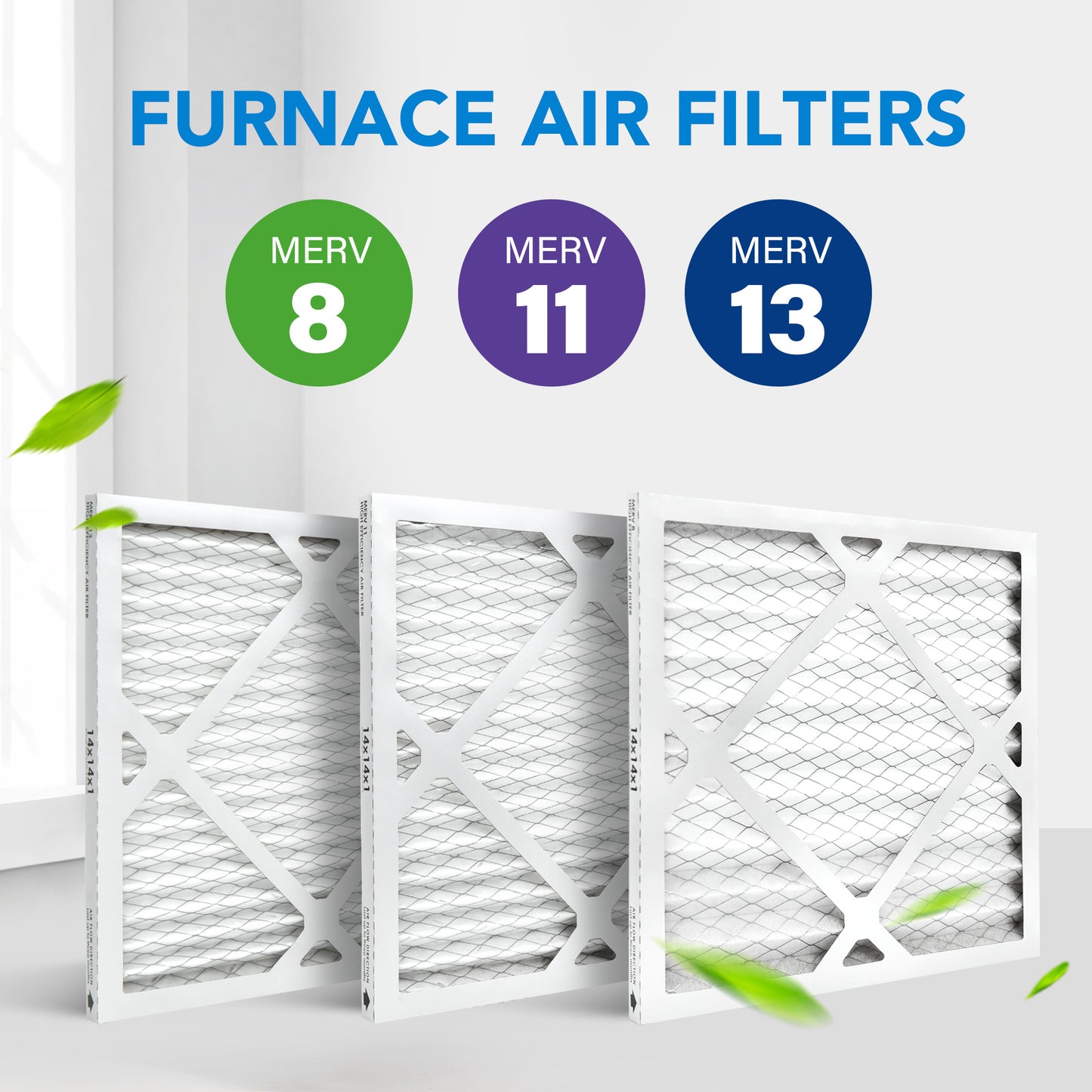 LotFancy 12x12x1 Air Filters, MERV 13 Pleated HVAC AC Furnace Air Filters, 6 Pack