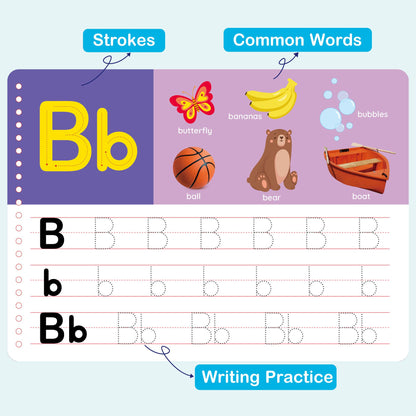 BenBen Preschool Learning Activities, 50 Pages, Tracing Books for Kids Ages 3-5, Busy Book Toys