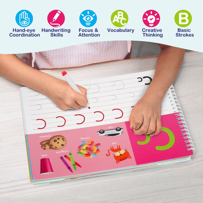 BenBen Preschool Learning Activities, 50 Pages, Tracing Books for Kids Ages 3-5, Busy Book Toys