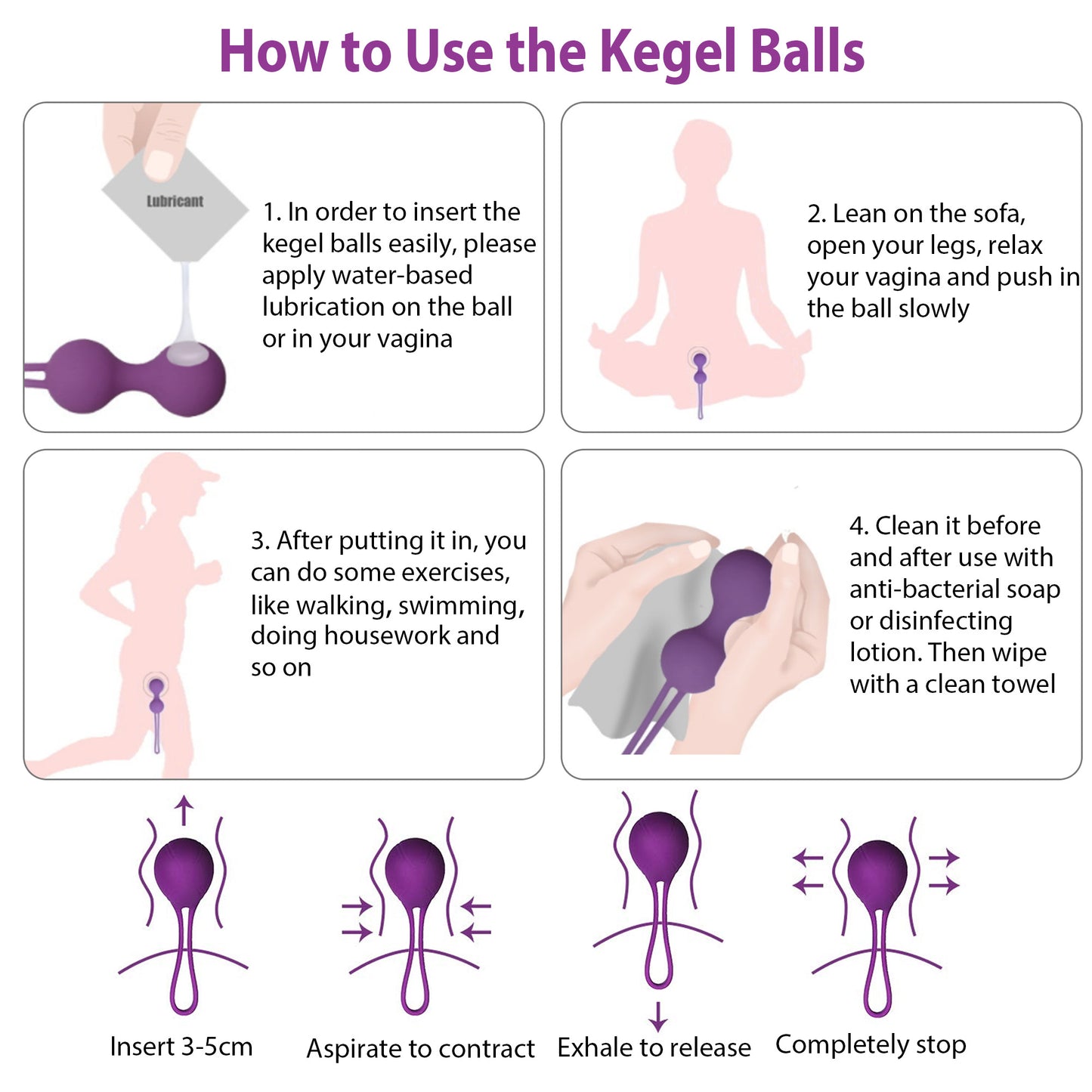 LotFancy Kegel Balls Exercise, Ben Wa Balls for Women Bladder Control & Pelvic Floor Exercises