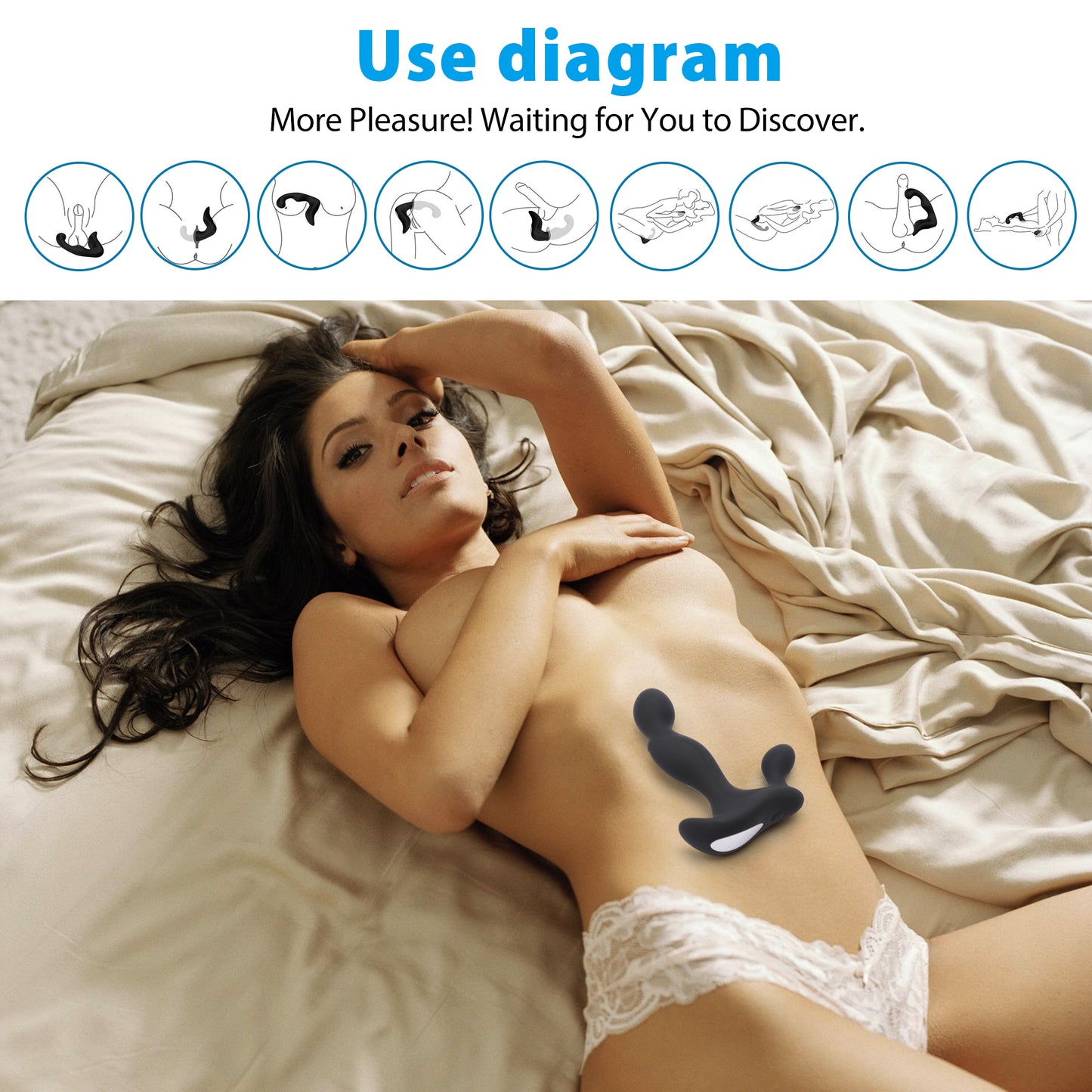 LotFancy Prostate Massager, Anal Butt Plug Vibrators, Sex Toys for Male Masturbator