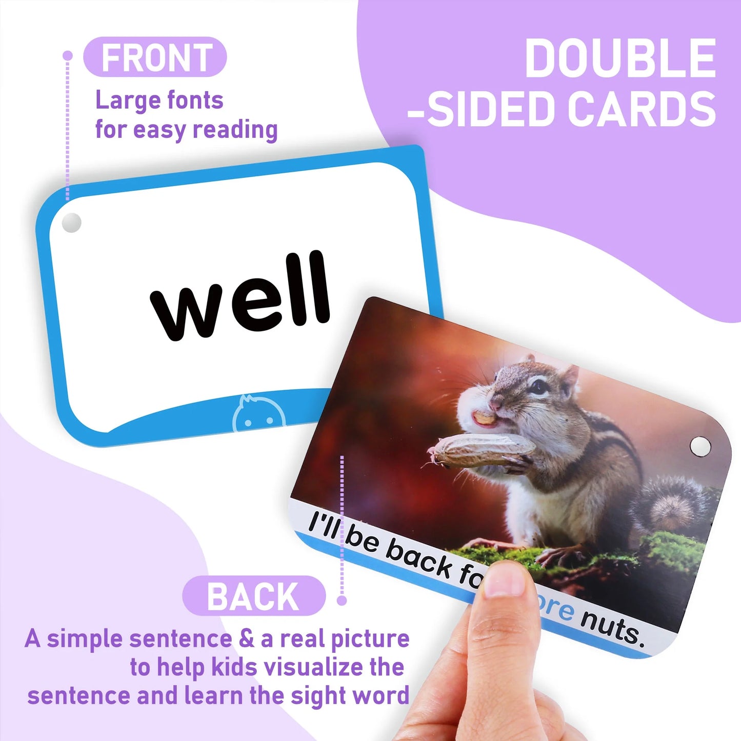 BenBen Sight Words Flash Cards, 350 Dolch & Fry High Frequency Site Words